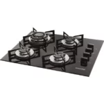Cooktop Suggar 4 Bocas Preto com Tripla Chama e Gás Bivolt FG4304AVP
