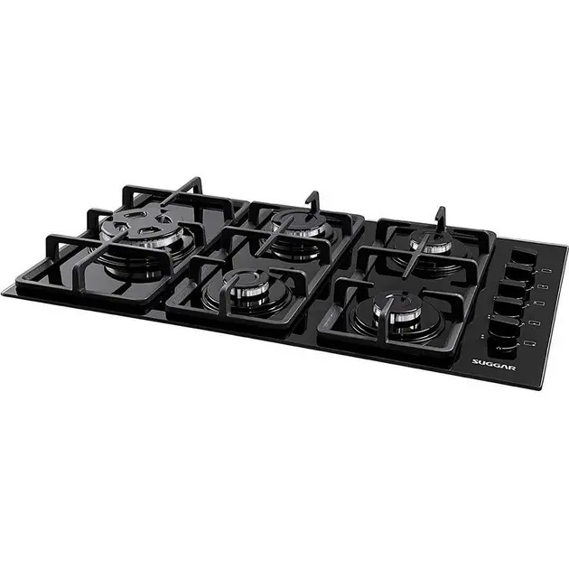 Cooktop 4 Bocas Suggar Preto – Tripla Chama – Gás Bivolt – Fg4304avp