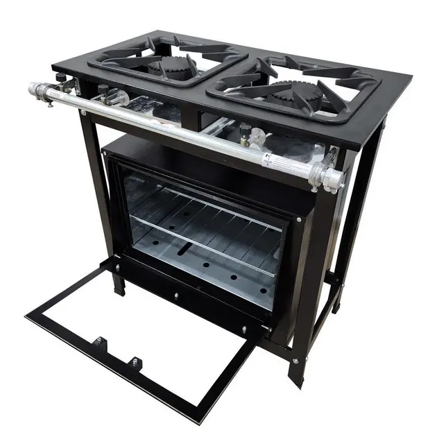 Fogão 2 Bocas Cefaz Gold Preto Bivolt CFZG-119 com Forno Fogão 2 Bocas Cefaz Gold Preto Bivolt CFZG-119 com Forno