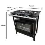 Fogão 2 Bocas Cefaz Gold Preto Bivolt CFZG-119 com Forno