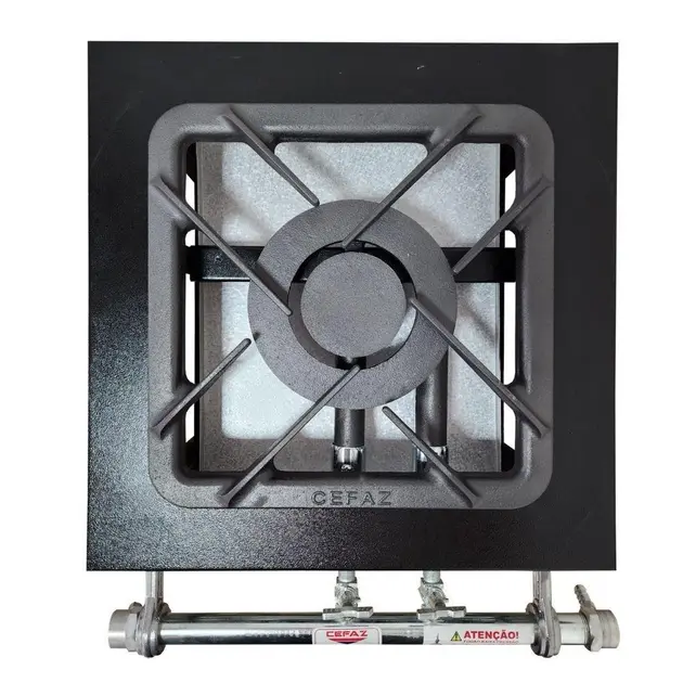 Fogão 2 Bocas Cefaz Gold Preto Bivolt CFZG-119 com Forno Fogão 2 Bocas Cefaz Gold Preto Bivolt CFZG-119 com Forno