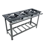 Fogão 3 Bocas Metalmaq Stori Premium 30x30cm Baixa Pressão 430 Cinza - M7