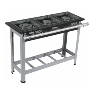 Fogão 3 Bocas Metalmaq Stori Premium 30x30cm Baixa Pressão 430 Cinza - M7