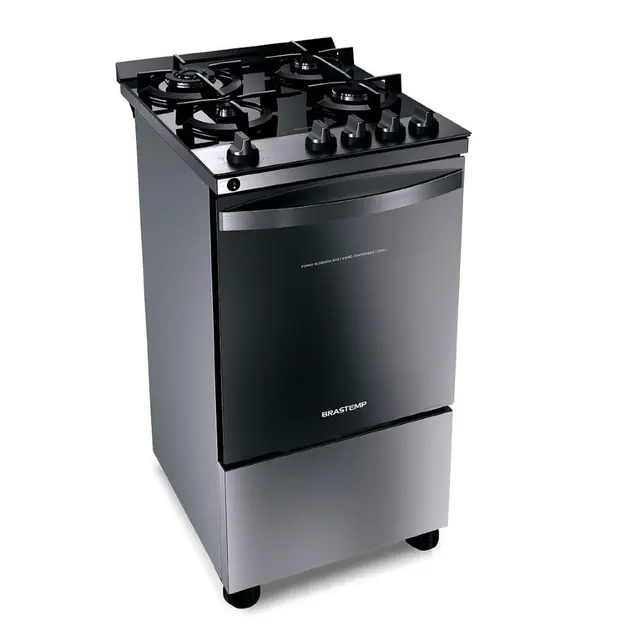 Fogão 4 Bocas Brastemp Inox Mesa em Vidro – 220v – BFO4VBRRNA Fogão 4 Bocas Brastemp Inox Mesa em Vidro - 220v - BFO4VBRRNA