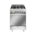 Fogão 4 Bocas Glem Matrix Inox 60cm 220V com Forno Elétrico 70 Litros