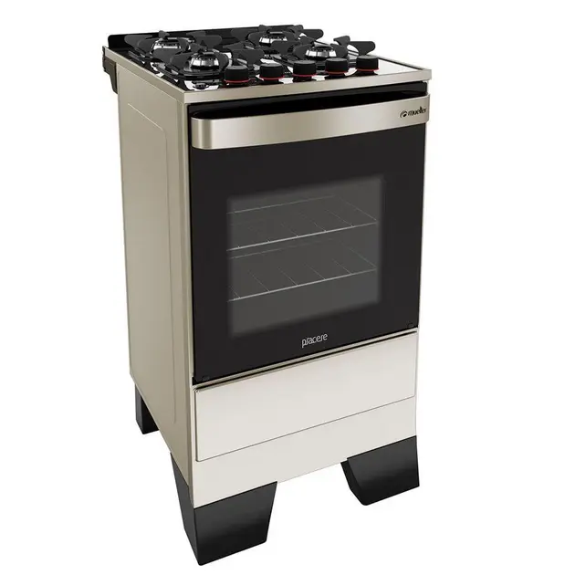 Fogão 4 Bocas Mueller Piacere Vetro G6 Inox Mesa em Vidro – Bivolt – 601230006