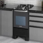 Fogão 4 Bocas Suggar Master Grill Preto Mesa em Vidro - 110V - FGVMTG411PT