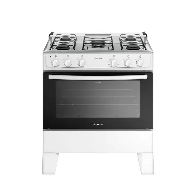 Fogão 5 Bocas Atlas Milão Plus Branco - Bivolt - 300001772