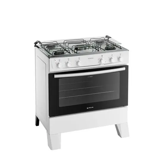 Fogão 5 Bocas Atlas Milão Plus Branco - Bivolt - 300001772