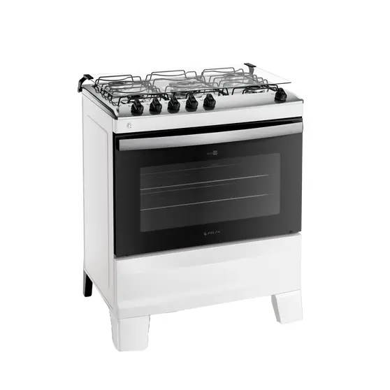 Fogão 5 Bocas Atlas Milão Plus Branco - Bivolt - 300001772