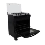 Fogão 5 Bocas Clarice Verita Gourmet Preto Fosco Bivolt com Mesa de Vidro Temperado