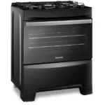 Fogão 5 Bocas Continental FC5VP Preto com Mesa em Vidro Bivolt