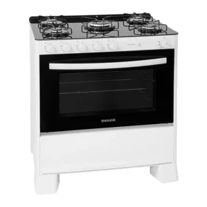 Fogão 5 Bocas Suggar Branco Mesa em Vidro - 110V - FGV506BR1