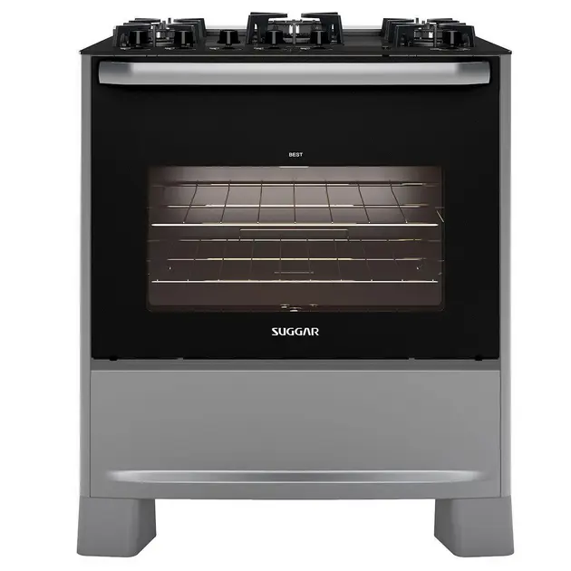 Fogão 5 Bocas Suggar Prata com Mesa de Vidro – 220V – FGV506PRIX2 Fogão 5 Bocas Suggar Prata com Mesa de Vidro - 220V - FGV506PRIX2