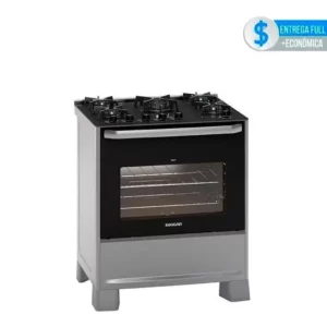 Fogão 5 Bocas Suggar Prata com Mesa de Vidro - 220V - FGV506PRIX2