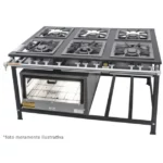 Fogão 6 Bocas Itajobi Industrial Com Forno 90L Baixa Pressão