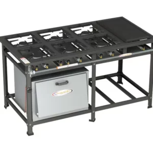 Fogão 6 Bocas Itajobi Standard com Chapa Grafite