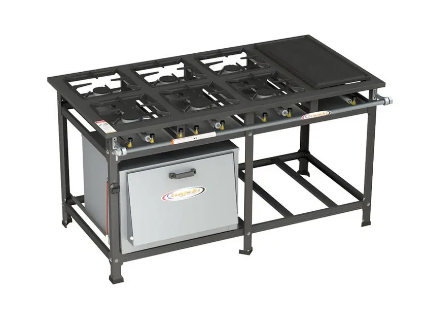 Fogão 6 Bocas Itajobi Standard com Chapa Grafite