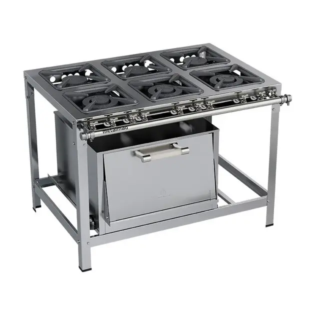 Fogão 6 Bocas Metalmaq Stori Premium 50×50 C/ Forno Cinza Fogão 6 Bocas Metalmaq Stori Premium 50x50 C/ Forno Cinza