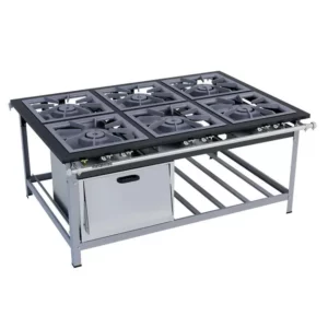 Fogão 6 Bocas Metalmaq Stori Premium 50x50 C/ Forno Cinza