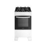Fogão a Gás 4 Bocas Clarice Júnior Glass Branco com Mesa de Vidro