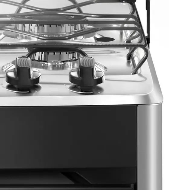 Fogão a Gás 4 Bocas Continental FC4CS Prata - Bivolt - Mesa Compartimentada