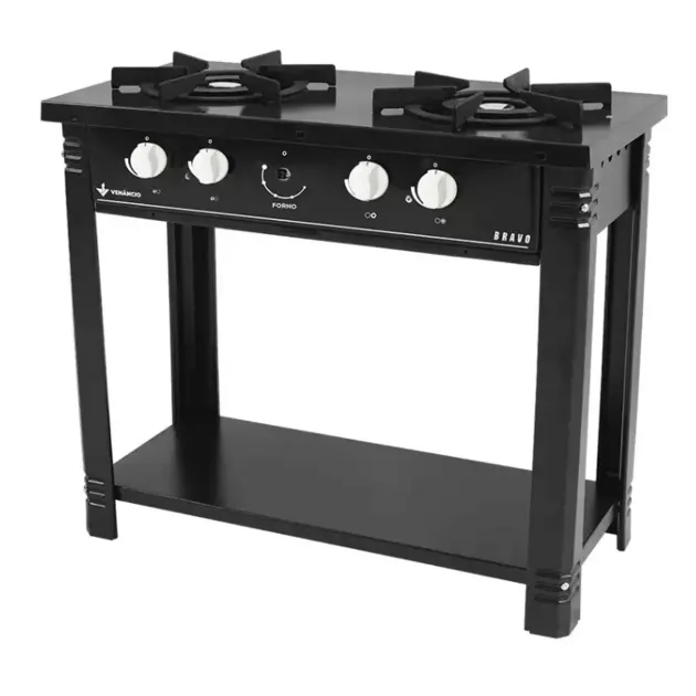 Fogão a Gás Bravo Industrial 2 Bocas Venâncio BR2B – Inox Fogão a Gás Bravo Industrial 2 Bocas Venâncio BR2B - Inox