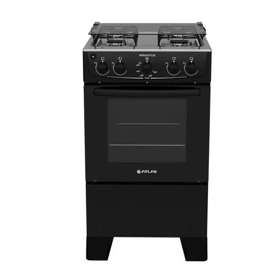 Fogão a Gás Delicato Plus 4 Bocas Preto - Acendimento Automático Bivolt