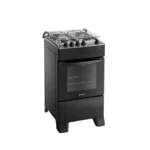 Fogão a Gás Delicato Plus 4 Bocas Preto - Acendimento Automático Bivolt
