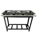 Fogão Alta Pressão 3 Bocas 30x30 Preto Alcazon ACZ-008