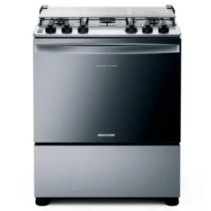 Fogão Brastemp 5 Bocas Inox Bivolt com Turbo Chama e Forno Grande