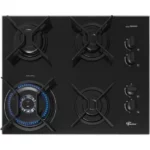 Fogão Cooktop Fischer 4 Bocas Preto Trempe Iron Bivolt Vidro Temperado