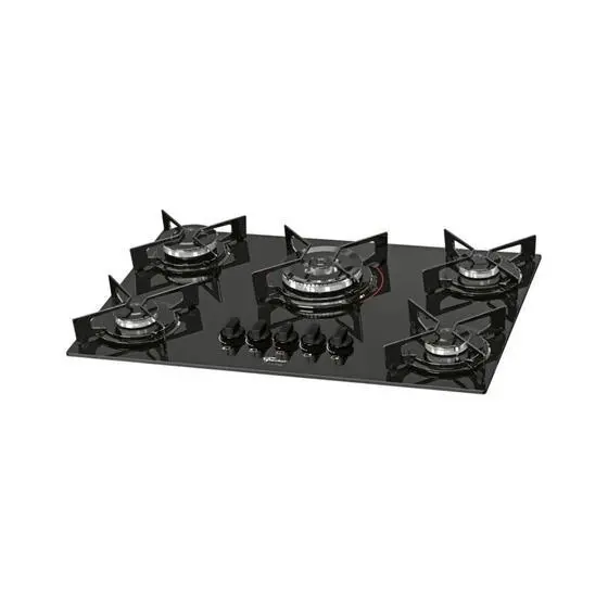 Fogão Cooktop Fischer 4 Bocas Preto Trempe Iron Bivolt Vidro Temperado Fogão Cooktop Fischer 4 Bocas Preto Trempe Iron Bivolt Vidro Temperado