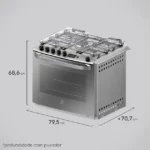 Fogão de Embutir Electrolux 76EXV Inox 5 Bocas com Grill e Timer Digital 220V