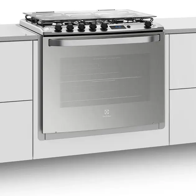 Fogão de Embutir Electrolux 76EXV Inox 5 Bocas com Grill e Timer Digital 220V