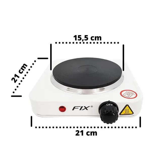 Fogão Elétrico 1 Boca Camping Branco 220V 1000W Fogão Elétrico 1 Boca Camping Branco 220V 1000W