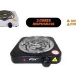 Fogão Elétrico 1 Boca Camping Branco 220V 1000W