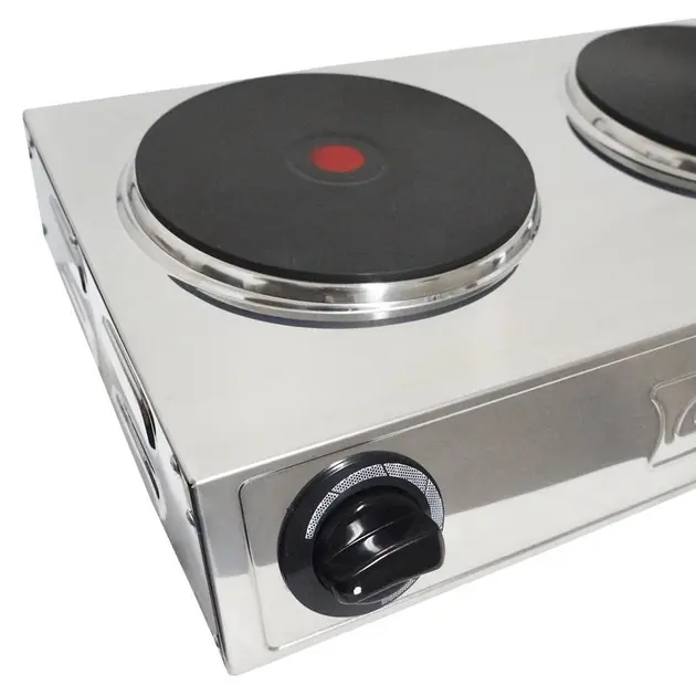 Fogão Elétrico Cotherm Rubi Inox 2 Bocas 220V - Potência 4000W