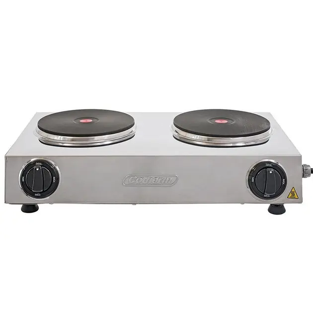 Fogão Elétrico Cotherm Rubi Inox 2 Bocas 220V - Potência 4000W
