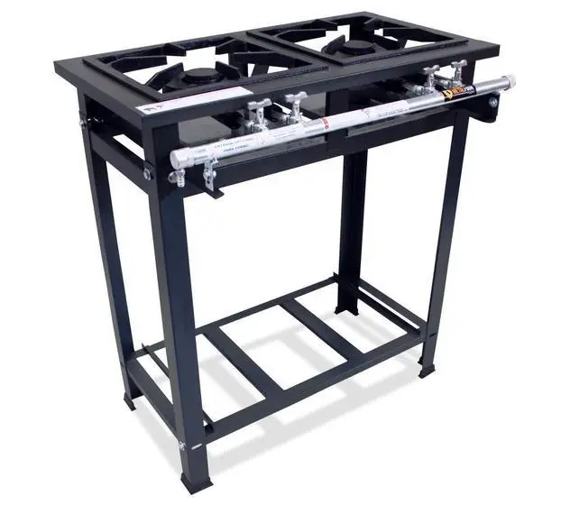 Fogão Industrial 2 Bocas Baixa Pressão P7 2QD Grafite MetalFour