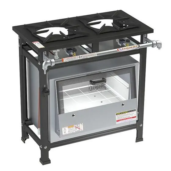Fogão Industrial 2 Bocas com Forno de Vidro Itajobi – Grafite Fogão Industrial 2 Bocas com Forno de Vidro Itajobi - Grafite