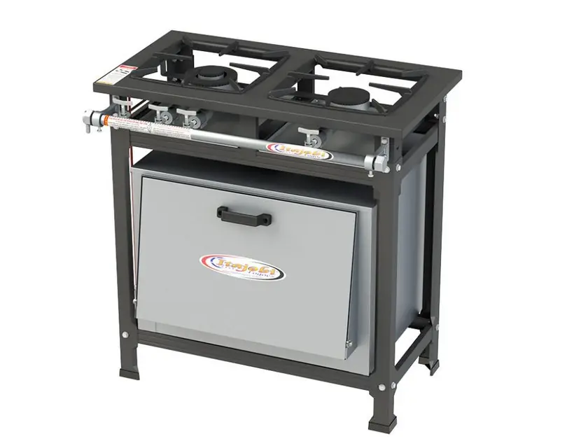 Fogão Industrial 2 Bocas com Forno de Vidro Itajobi – Grafite Fogão Industrial 2 Bocas com Forno de Vidro Itajobi - Grafite