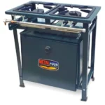 Fogão Industrial 2 Bocas Metalfour P7 Baixa Pressão 1QS 1QD - Grafite
