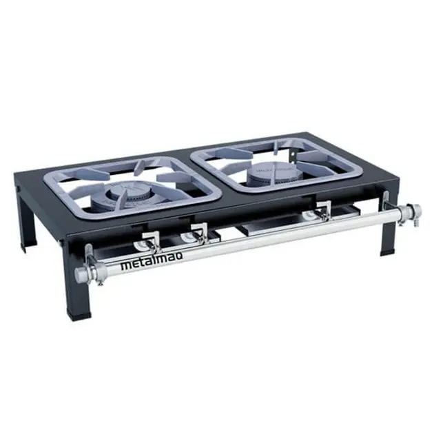 Fogão Industrial 2 Bocas Metalmaq Stori Max Mesa Aço 430 - M6