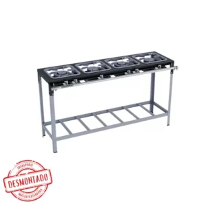 Fogão Industrial 4 Bocas Baixa Pressão Metalmaq Stori Max M8 - Gás GLP 30x30