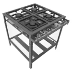 Fogão Industrial 4 Bocas Metal Brey Baixa Pressão Inox Stand 430