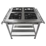 Fogão Industrial 4 Bocas Metal Brey Baixa Pressão Inox Stand 430