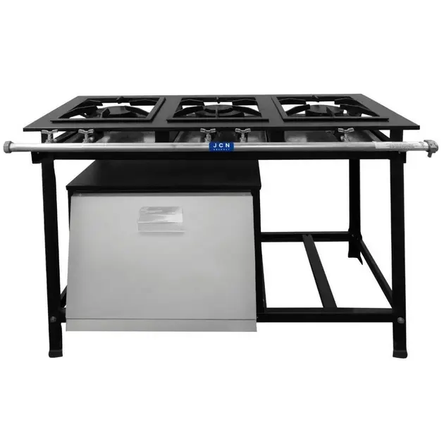 Fogão Industrial 6 Bocas Fundiferro Preto P7 com Forno 30×30 Baixa Pressão Fogão Industrial 6 Bocas Fundiferro Preto P7 com Forno 30x30 Baixa Pressão