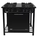 Fogão Industrial Dako 4 Bocas Preto C/ Forno e Tripla Chama - Couraçado