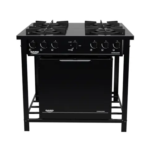 Fogão Industrial Dako 4 Bocas Tripla Chama Preto Fogão Industrial Dako 4 Bocas Tripla Chama Preto